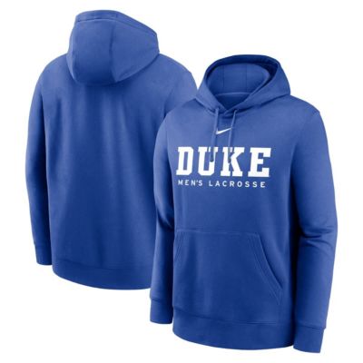 Men's Duke Blue Devils NCAA Nike Duke Devils Lacrosse Stacked Fleece Pullover Hoodie, 2XL