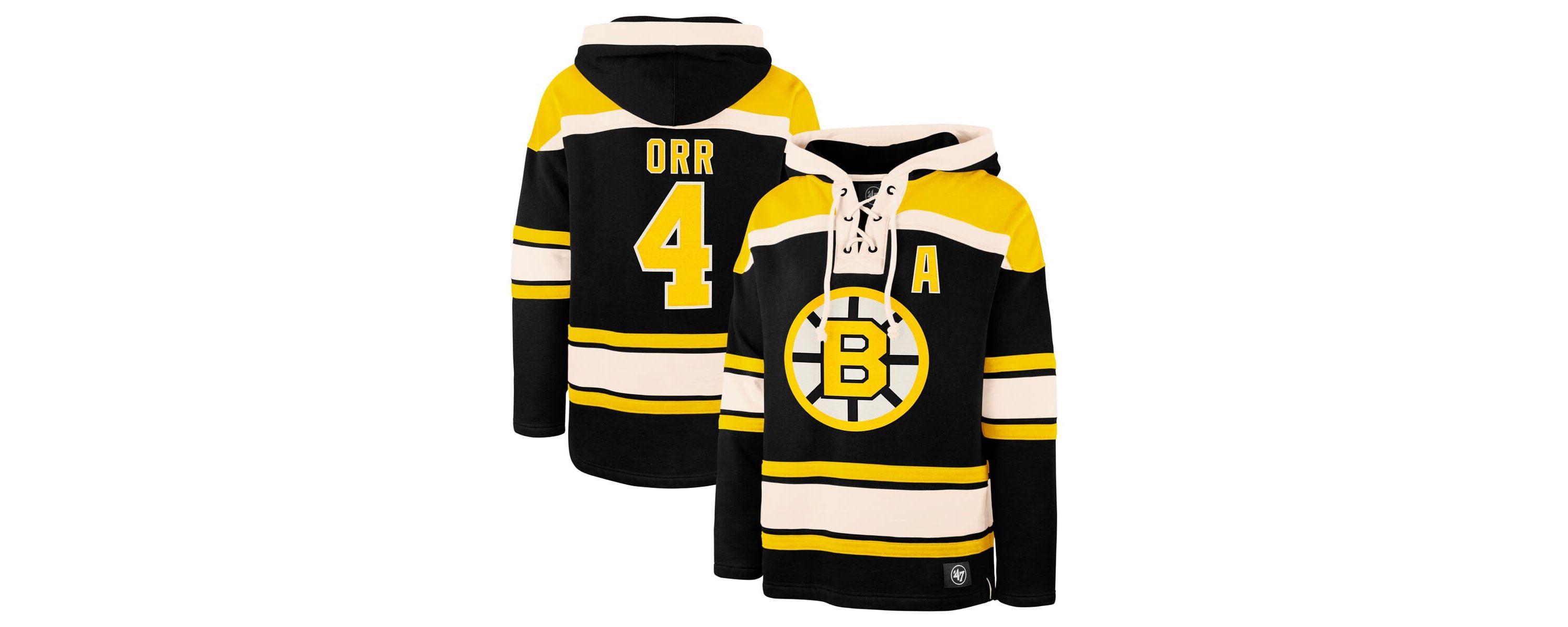 NHL Bobby Orr Retired Player Name & Number Lacer Pullover Hoodie