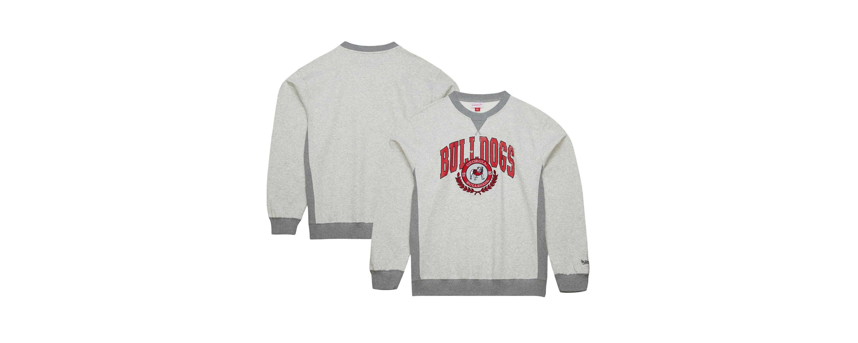 NCAA Georgia Bulldogs Arched Fleece Crewneck Pullover Sweatshirt
