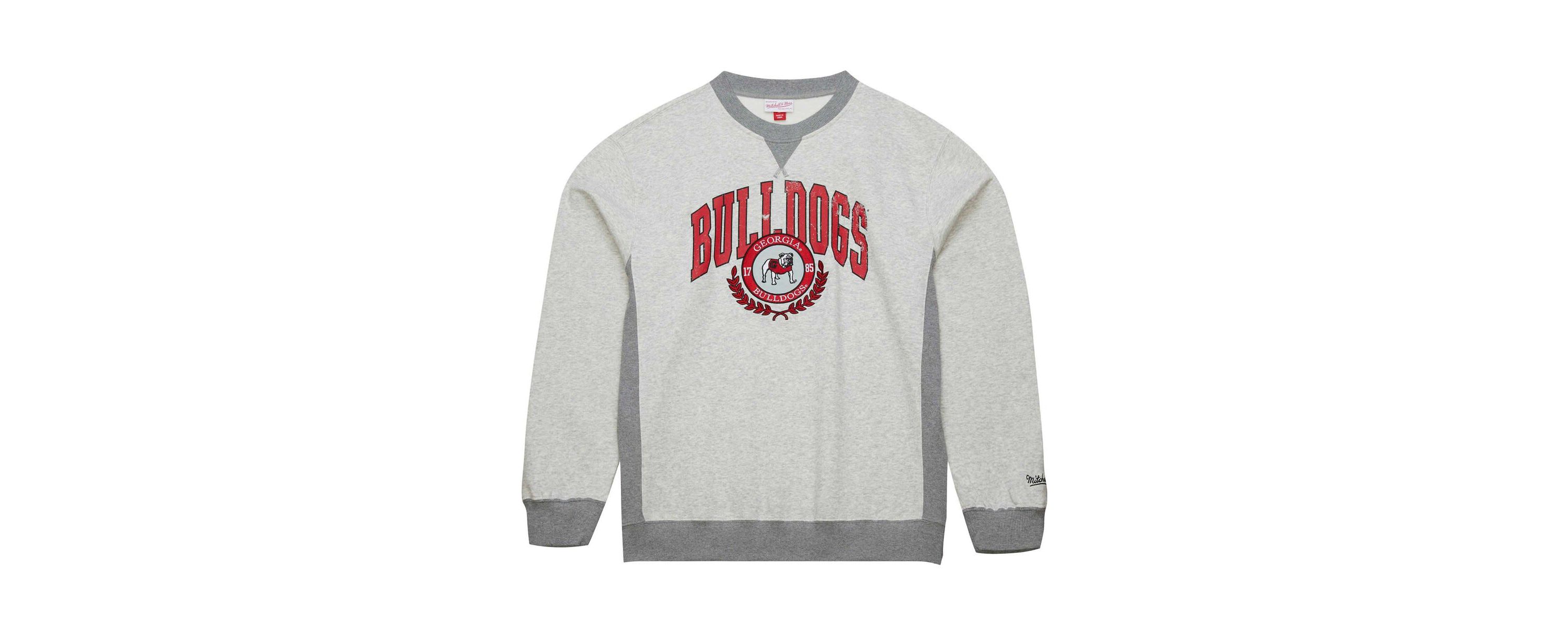 NCAA Georgia Bulldogs Arched Fleece Crewneck Pullover Sweatshirt