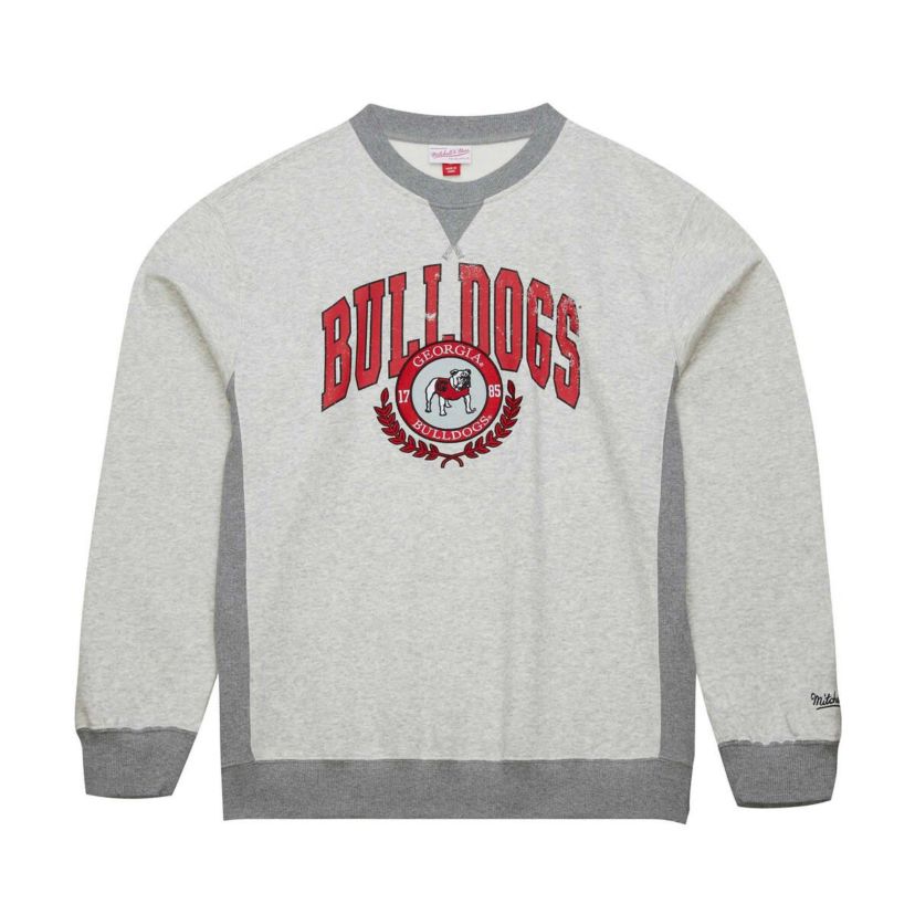 NCAA Georgia Bulldogs Arched Fleece Crewneck Pullover Sweatshirt