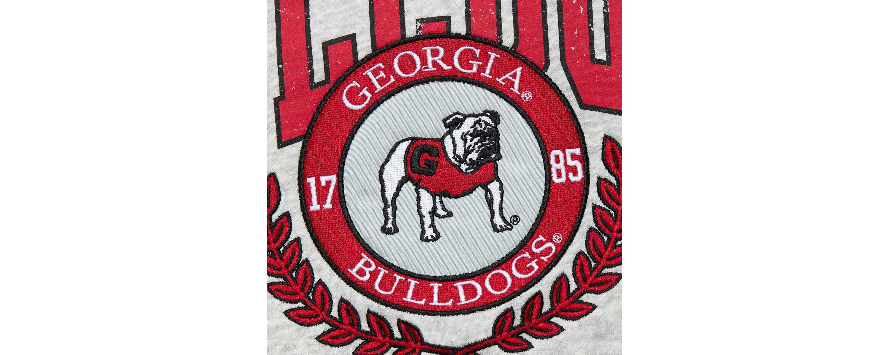 NCAA Georgia Bulldogs Arched Fleece Crewneck Pullover Sweatshirt