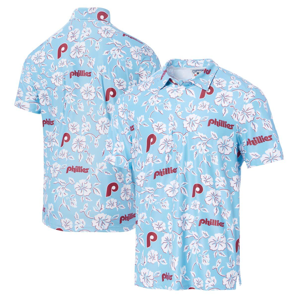 MLB Light Philadelphia Phillies Cooperstown Collection Performance Polo