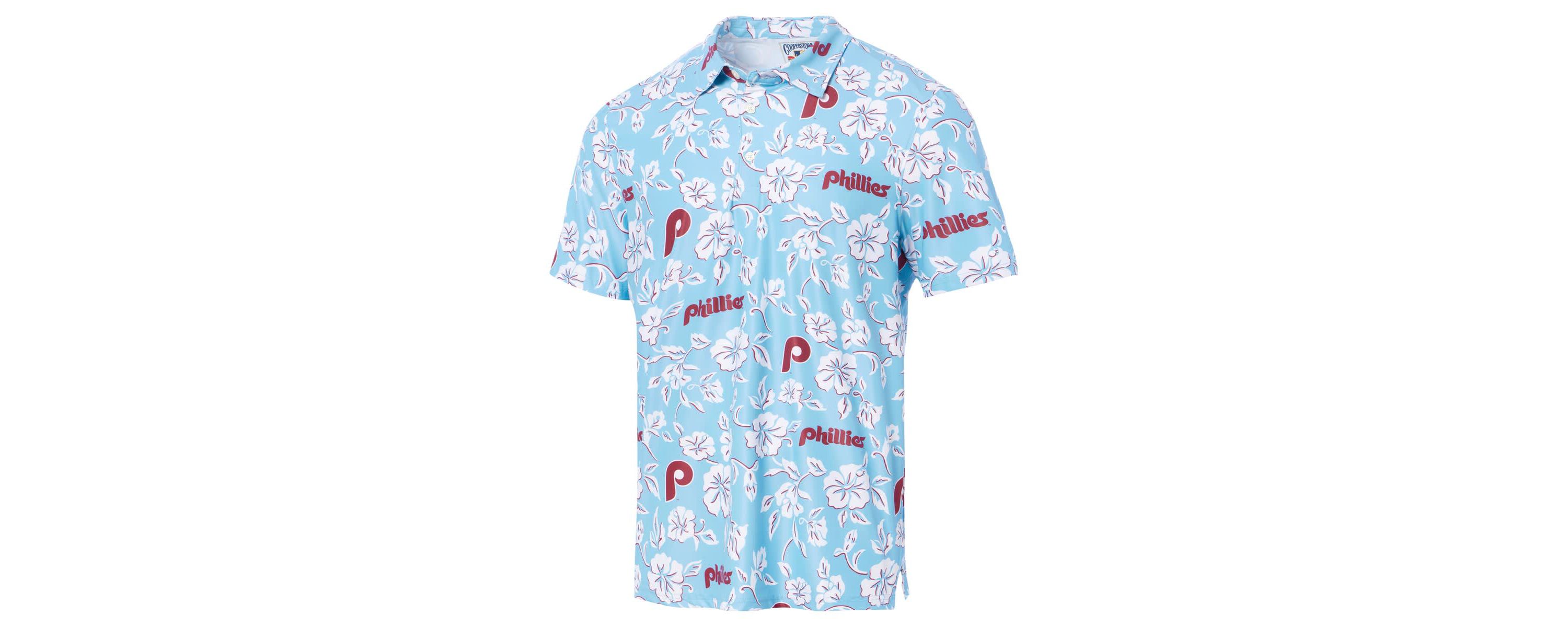 MLB Light Philadelphia Phillies Cooperstown Collection Performance Polo