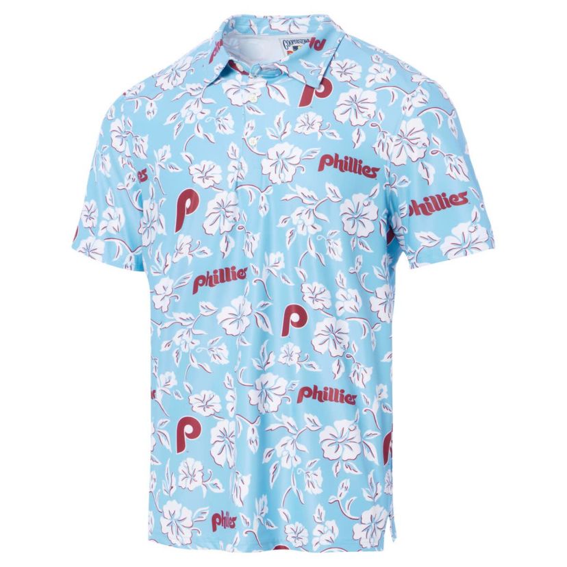 MLB Light Philadelphia Phillies Cooperstown Collection Performance Polo