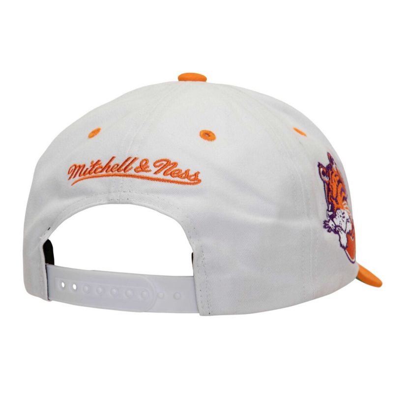 NCAA White/Orange Clemson Tigers Tail Sweep Pro Snapback Hat