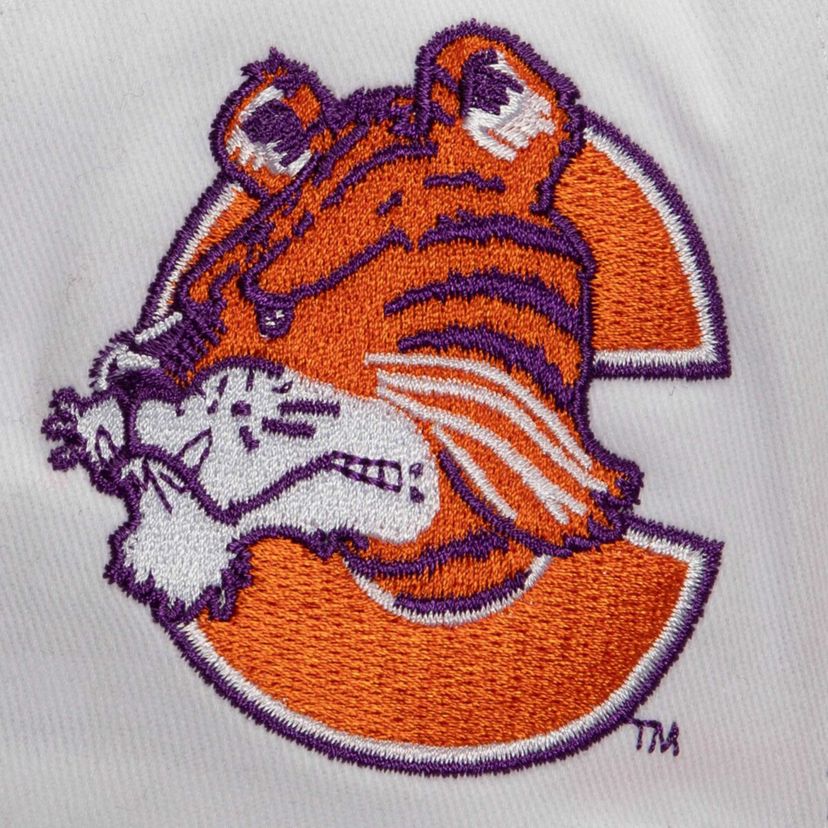 NCAA White/Orange Clemson Tigers Tail Sweep Pro Snapback Hat