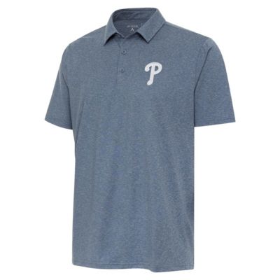 Antigua Men's MLB Philadelphia Phillies Par 3 Polo, Navy Blue, Large