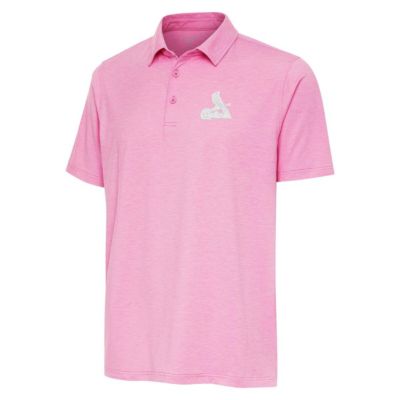 Antigua Men's MLB St. Louis Cardinals Par 3 Polo, Pink, Large
