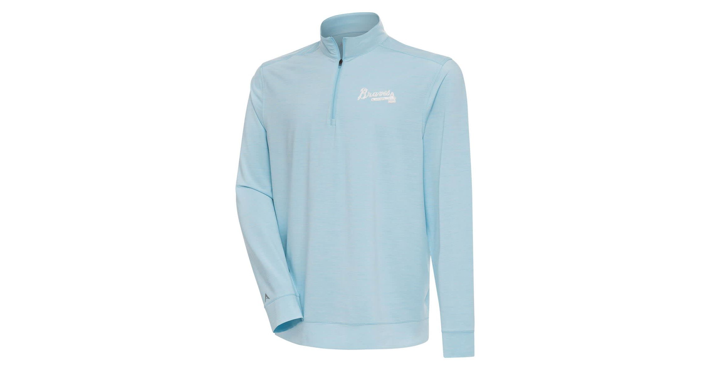 MLB Powder Atlanta Braves Bright Quarter-Zip Pullover Top