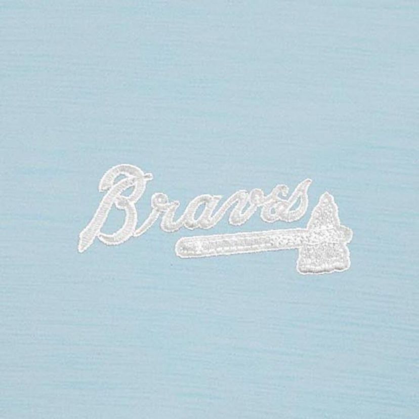 MLB Powder Atlanta Braves Bright Quarter-Zip Pullover Top