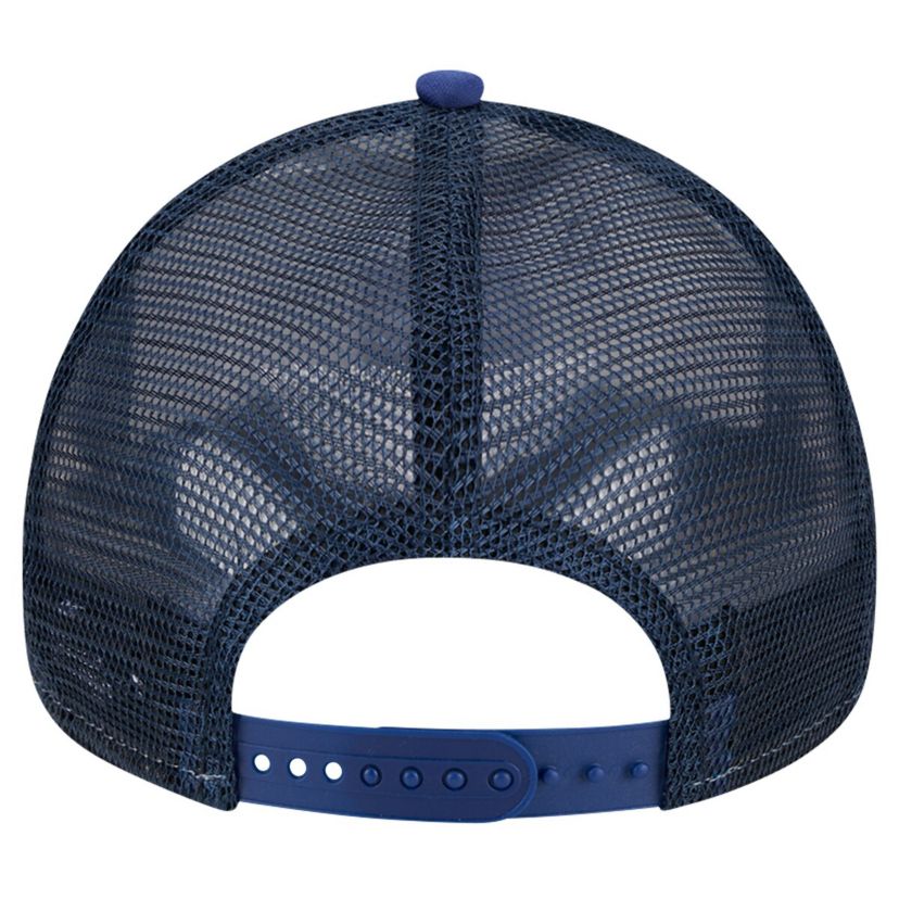 MLB White/Royal Los Angeles Dodgers Checkered Flag A-Frame Trucker 9FORTY Adjustable Hat