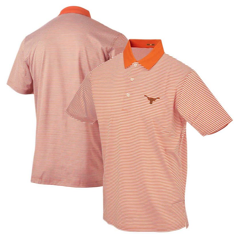 NCAA Texas Texas Longhorns Forty Acres Commander Supima Stripe Polo
