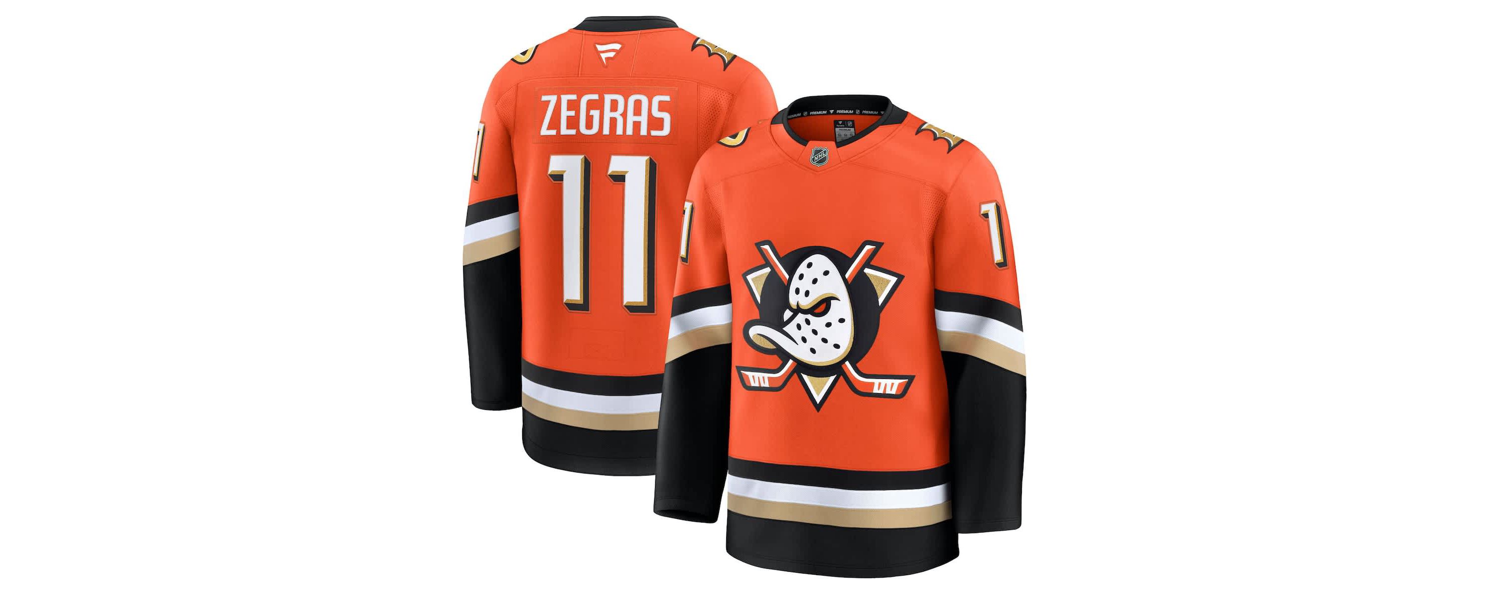 NHL Fanatics Trevor Zegras Anaheim Ducks Home Premium Jersey