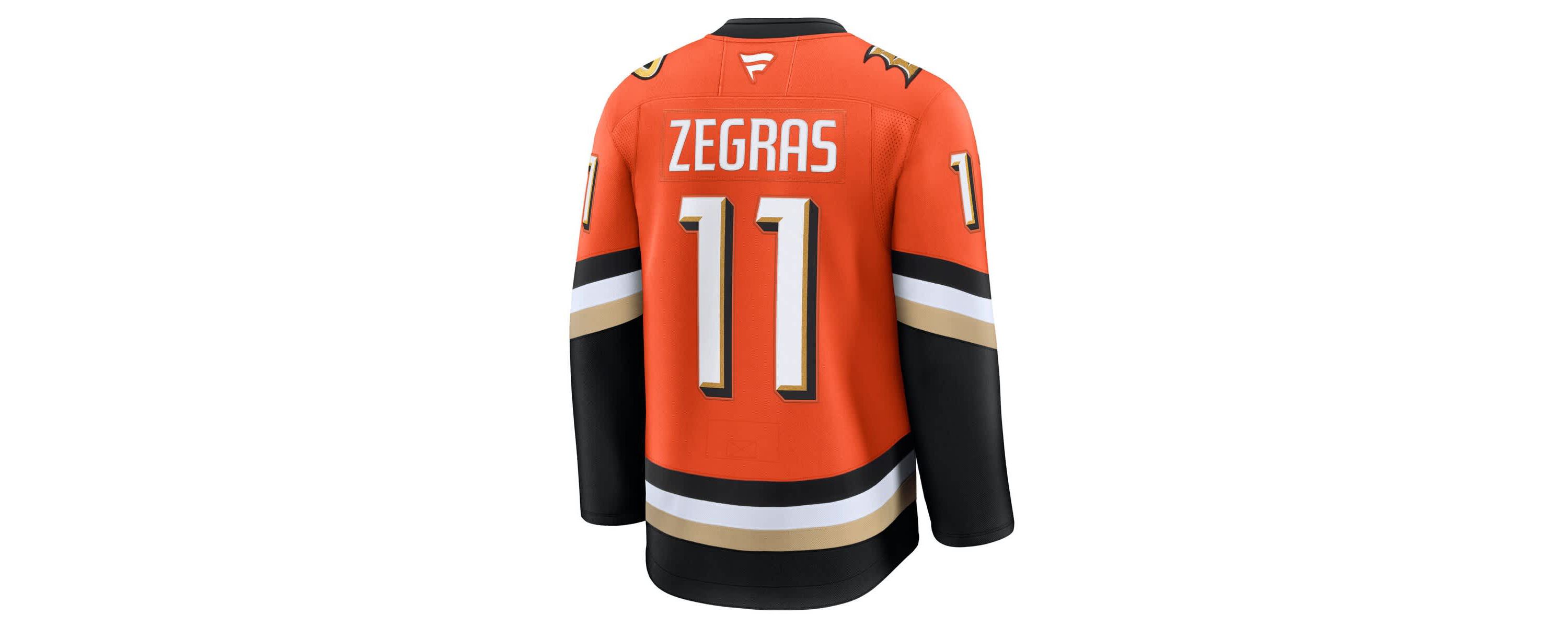 NHL Fanatics Trevor Zegras Anaheim Ducks Home Premium Jersey