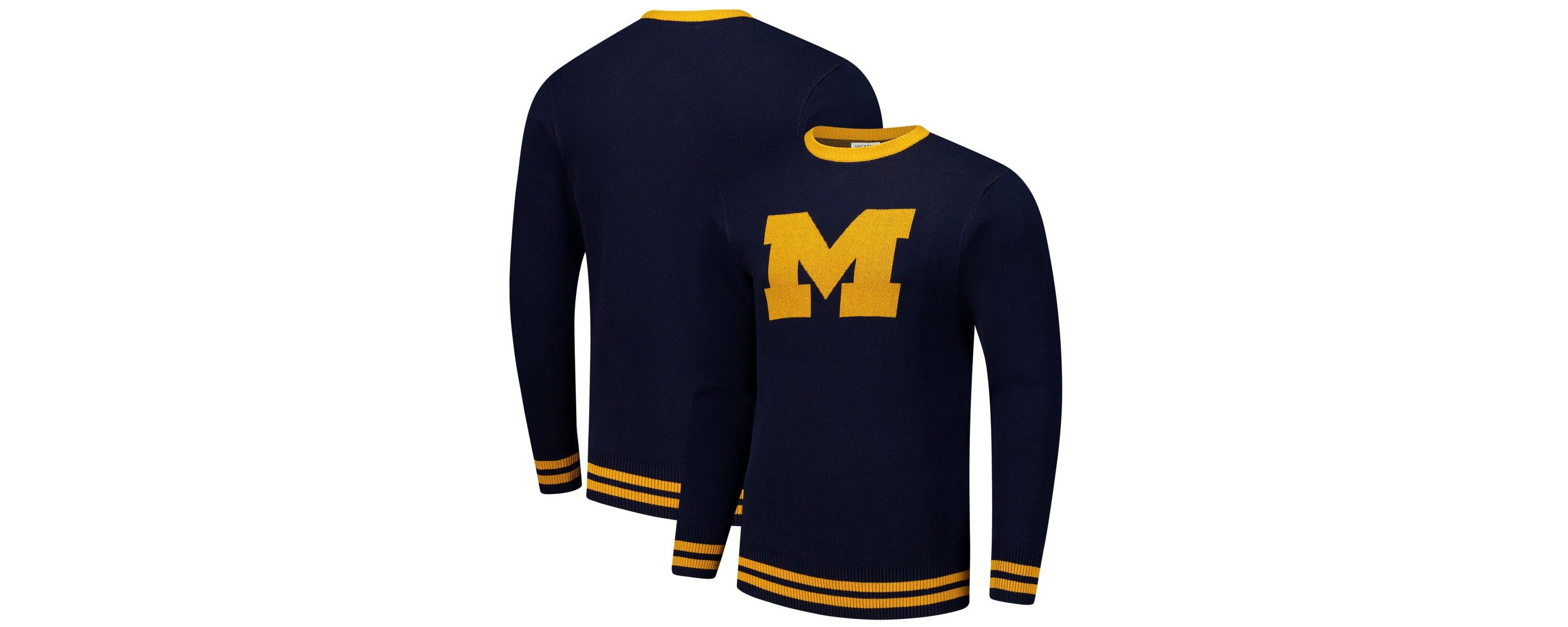 NCAA Unisex Michigan Wolverines Renew Knit Vintage Pullover Sweater