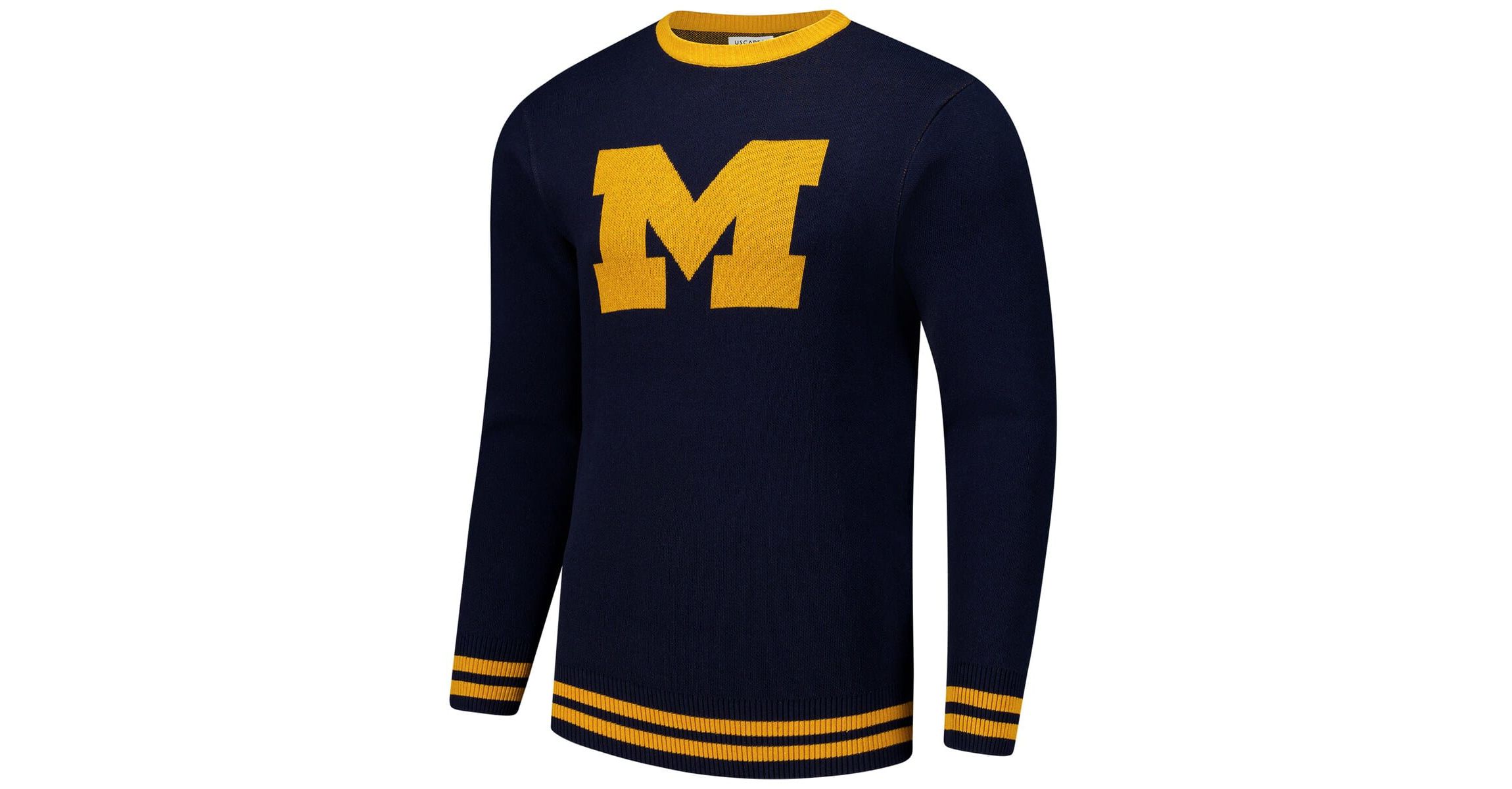 NCAA Unisex Michigan Wolverines Renew Knit Vintage Pullover Sweater