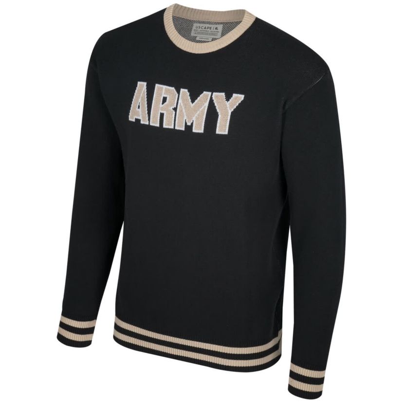 Army Black Knights NCAA Unisex Army Knights Renew Knit Vintage Pullover Sweater