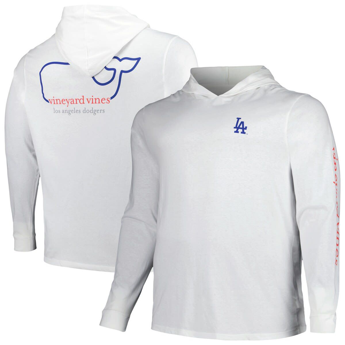 MLB Vineyard Vines Los Angeles Dodgers Long Sleeve Hoodie T-Shirt