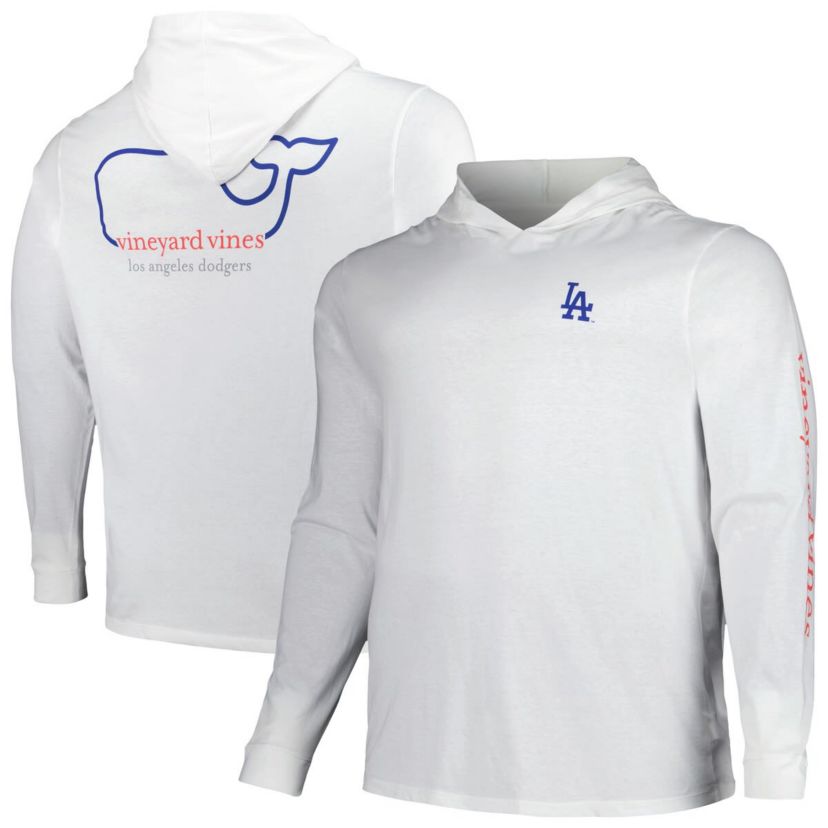 MLB Vineyard Vines Los Angeles Dodgers Long Sleeve Hoodie T-Shirt