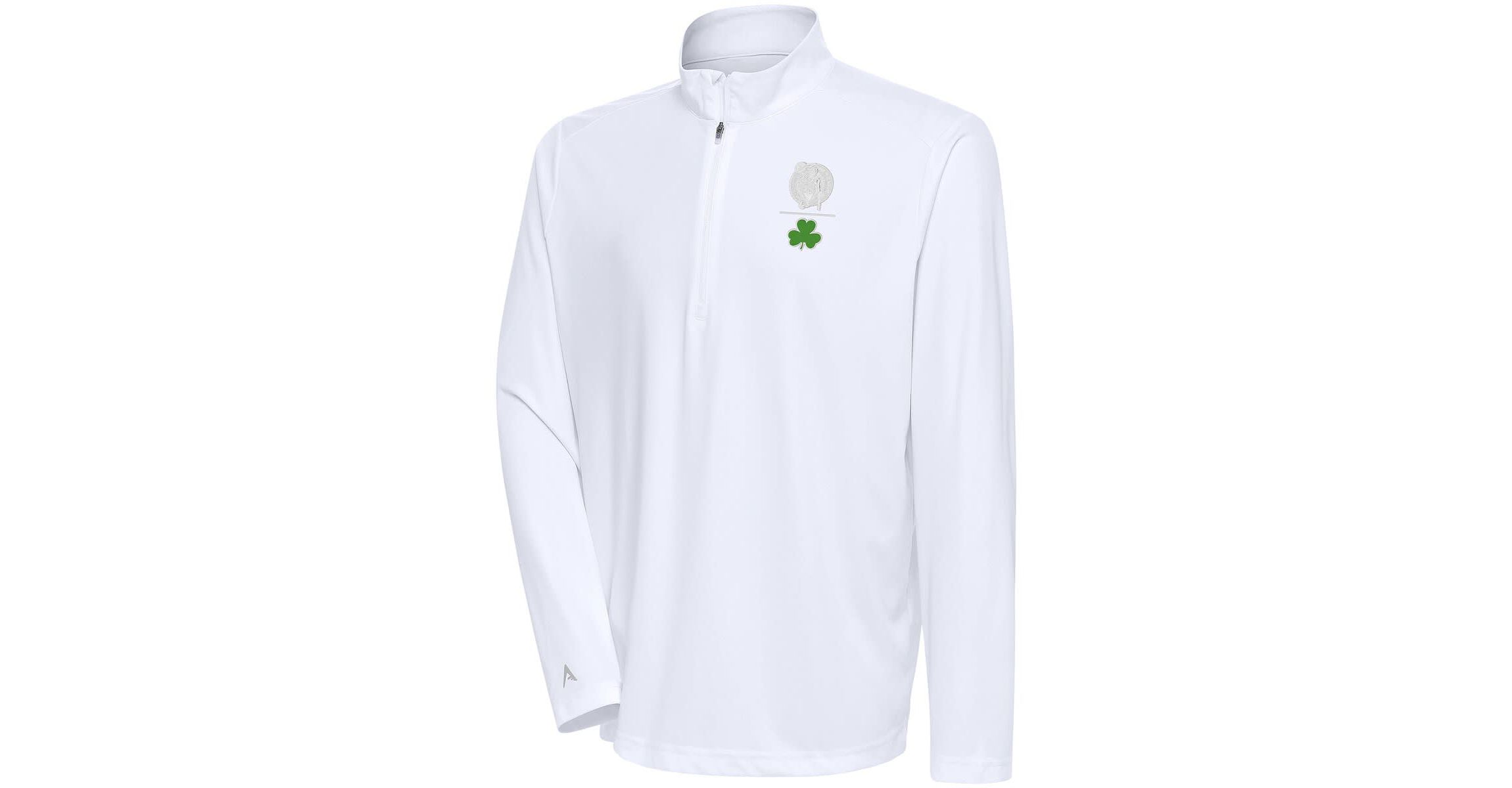 NBA Boston Celtics Shamrock Tribute Quarter-Zip Pullover Top