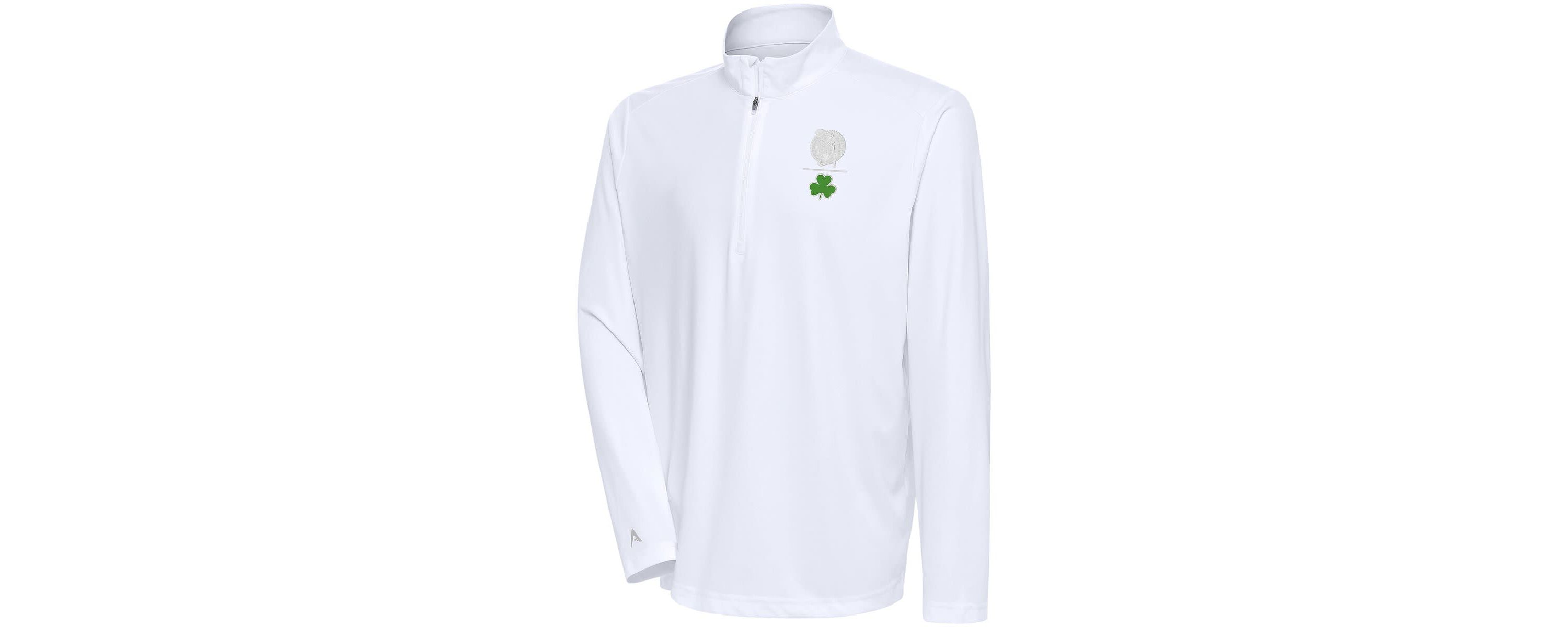 NBA Boston Celtics Shamrock Tribute Quarter-Zip Pullover Top