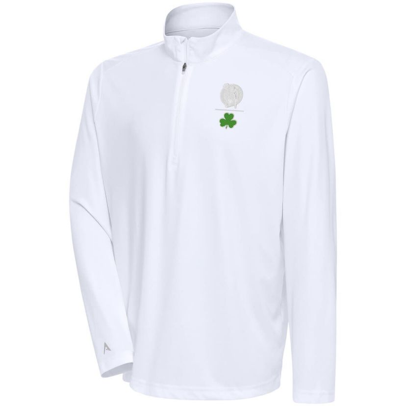 NBA Boston Celtics Shamrock Tribute Quarter-Zip Pullover Top