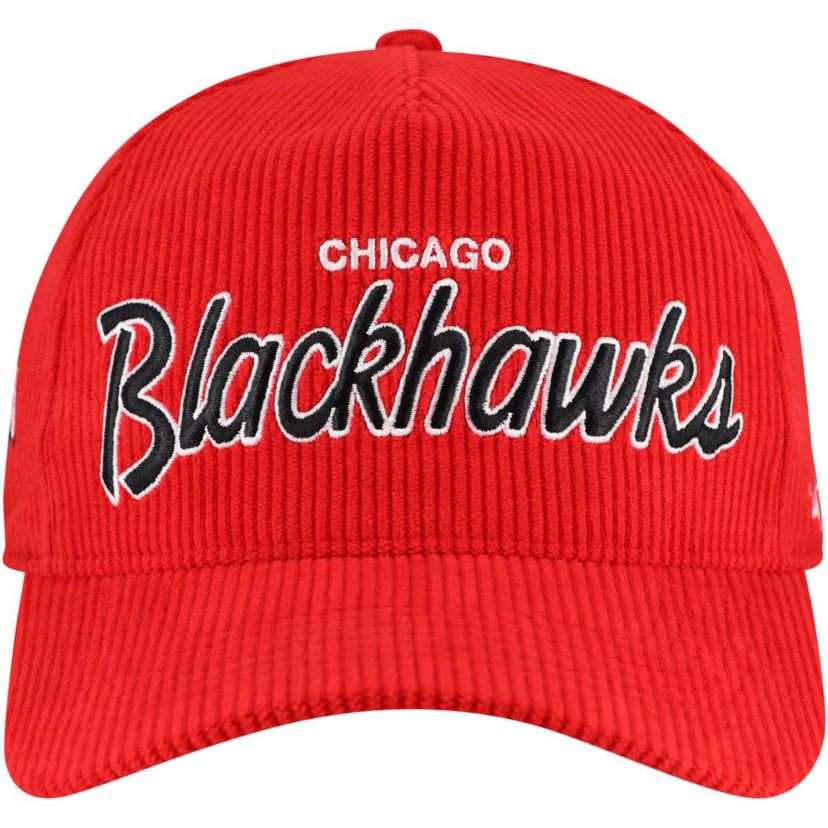 NHL Chicago Blackhawks Crosstown Corduroy Hitch Adjustable Hat