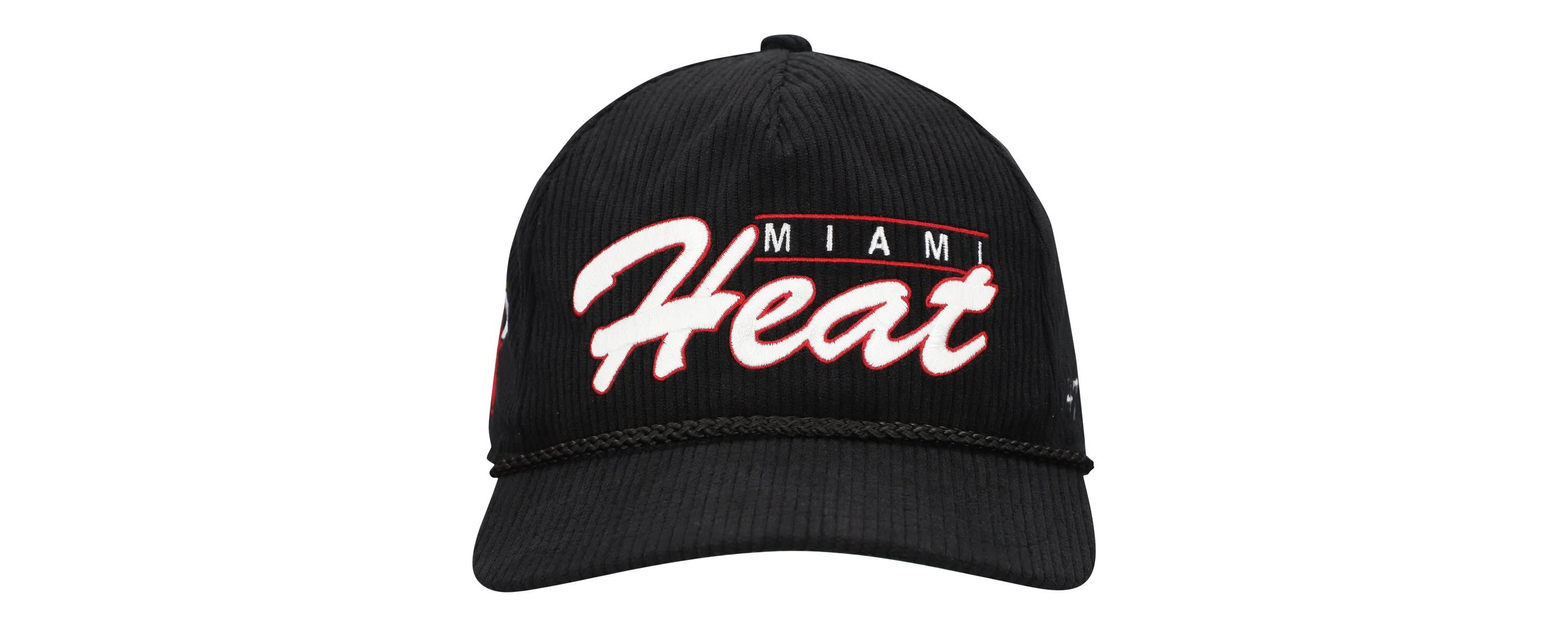 NBA Miami Heat Double Header Sidepatch Cord Hitch Adjustable Hat