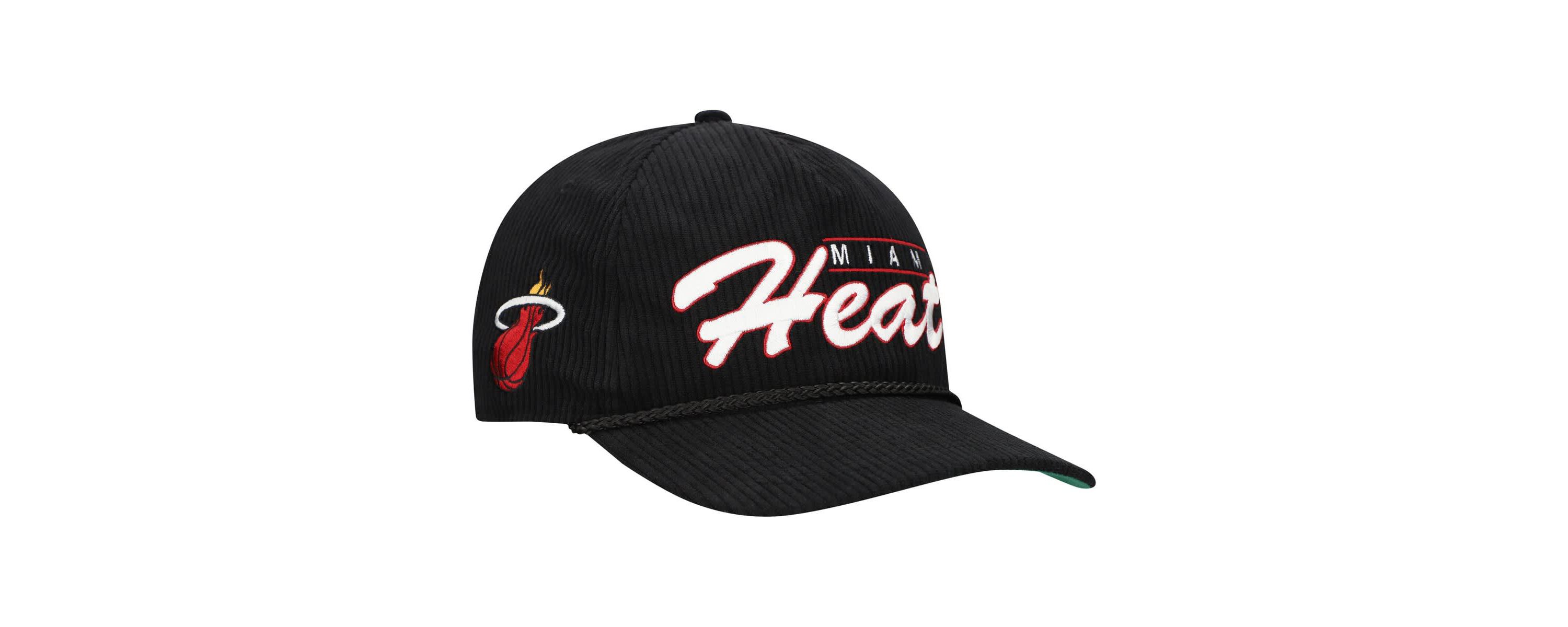 NBA Miami Heat Double Header Sidepatch Cord Hitch Adjustable Hat
