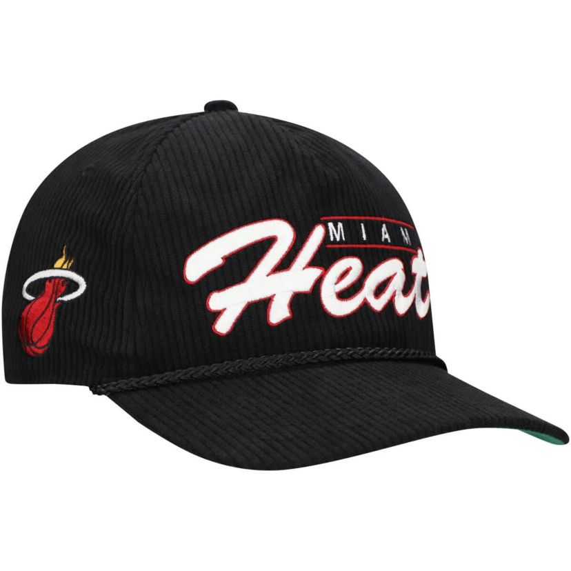 NBA Miami Heat Double Header Sidepatch Cord Hitch Adjustable Hat