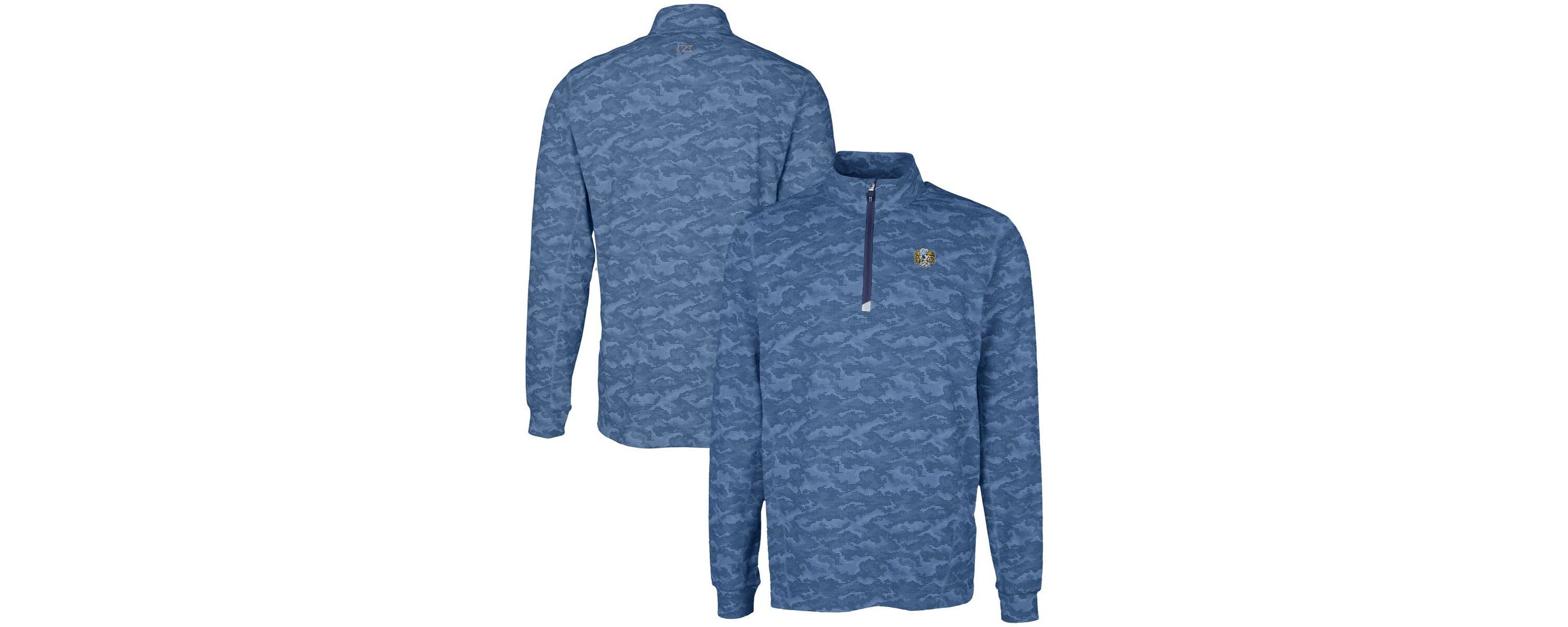 NCAA North Carolina Tar Heels Vault DryTec Traverse Print Stretch Quarter-Zip Jacket