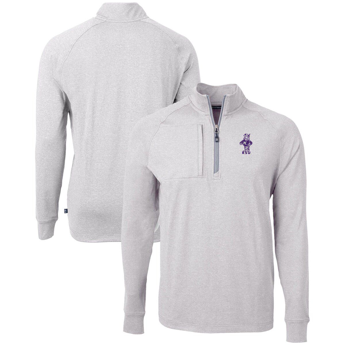 NCAA Kansas State Wildcats Vault Adapt Eco Knit ed Recycled Raglan Quarter-Zip Top
