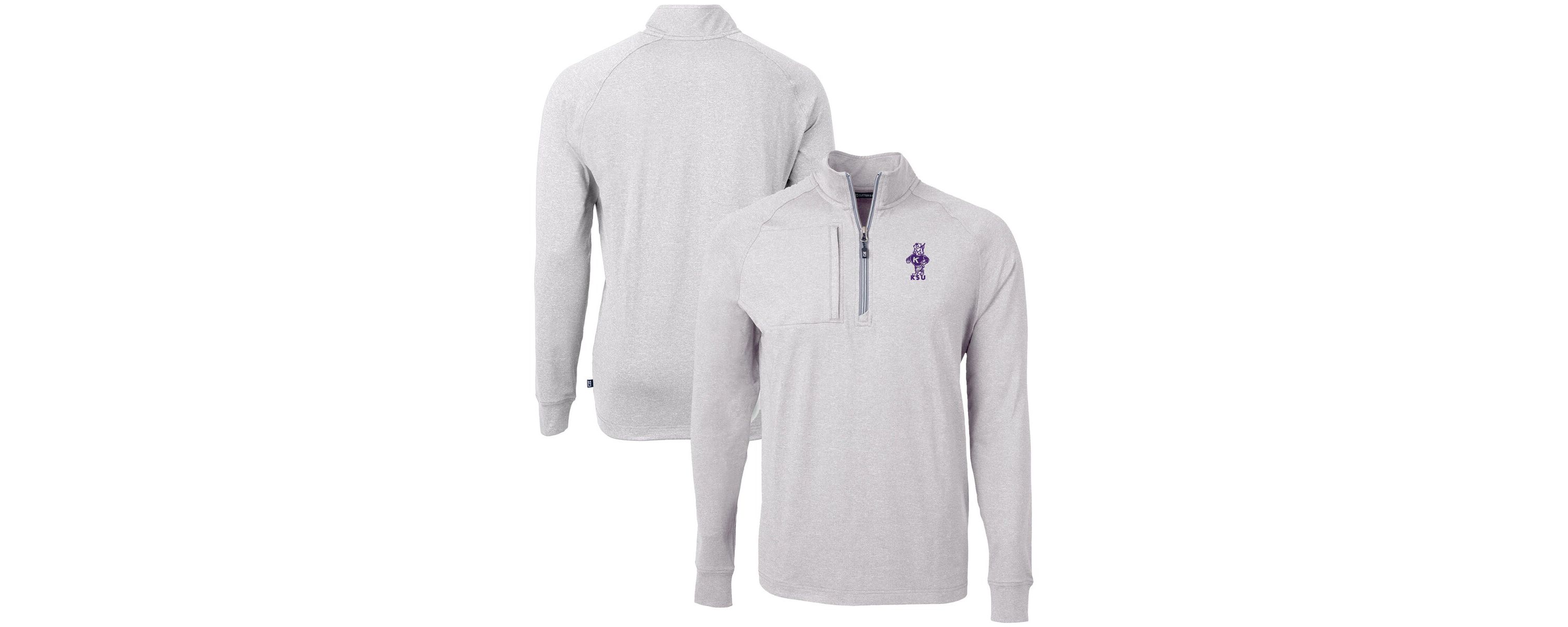 NCAA Kansas State Wildcats Vault Adapt Eco Knit ed Recycled Raglan Quarter-Zip Top