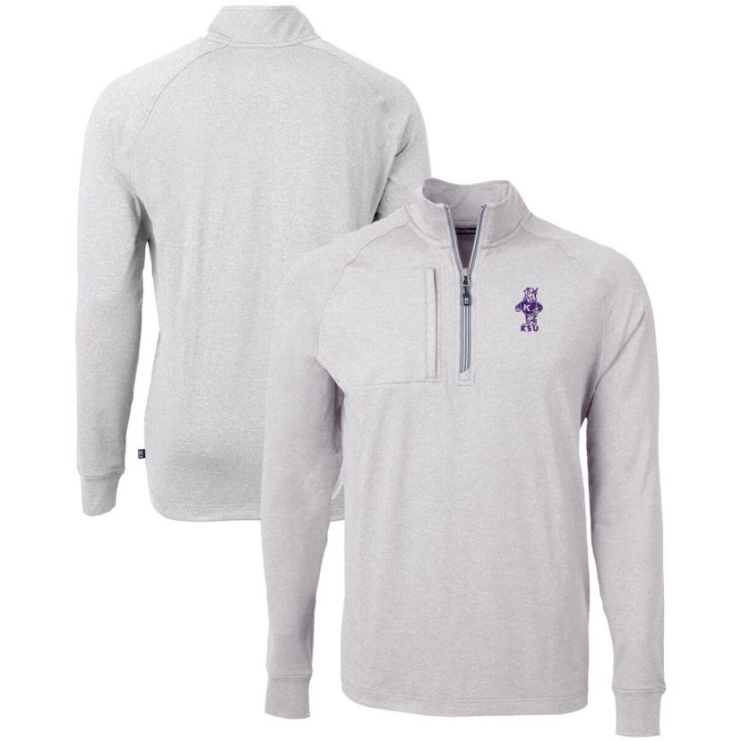 NCAA Kansas State Wildcats Vault Adapt Eco Knit ed Recycled Raglan Quarter-Zip Top