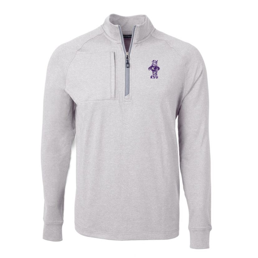 NCAA Kansas State Wildcats Vault Adapt Eco Knit ed Recycled Raglan Quarter-Zip Top