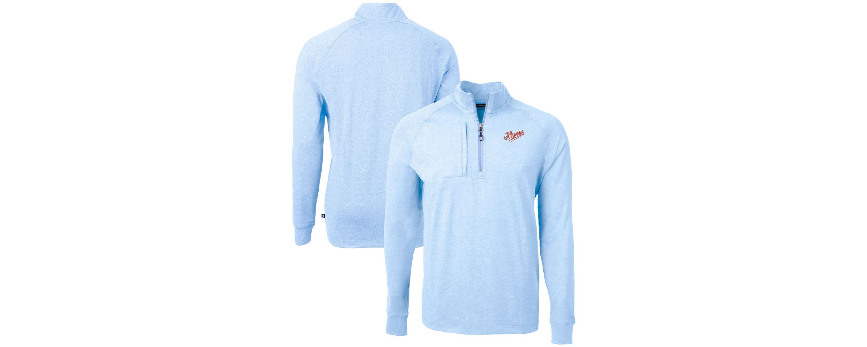 NCAA Light Dayton Flyers Vault Adapt Eco Knit ed Recycled Raglan Quarter-Zip Top