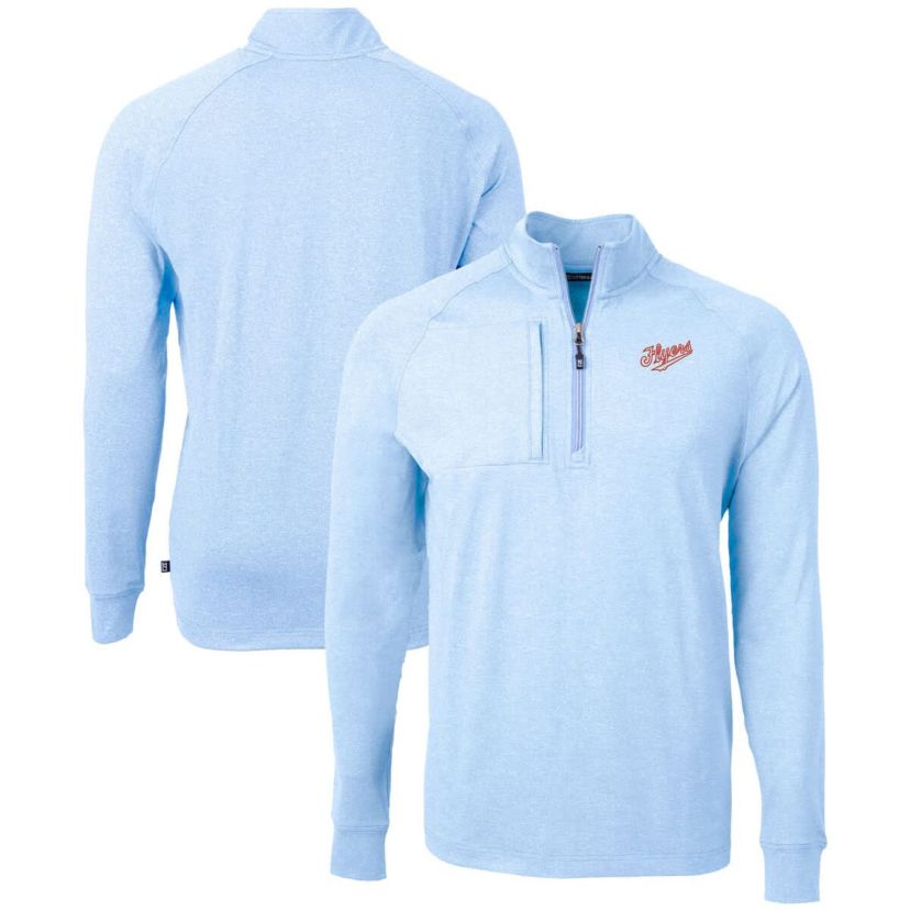 NCAA Light Dayton Flyers Vault Adapt Eco Knit ed Recycled Raglan Quarter-Zip Top