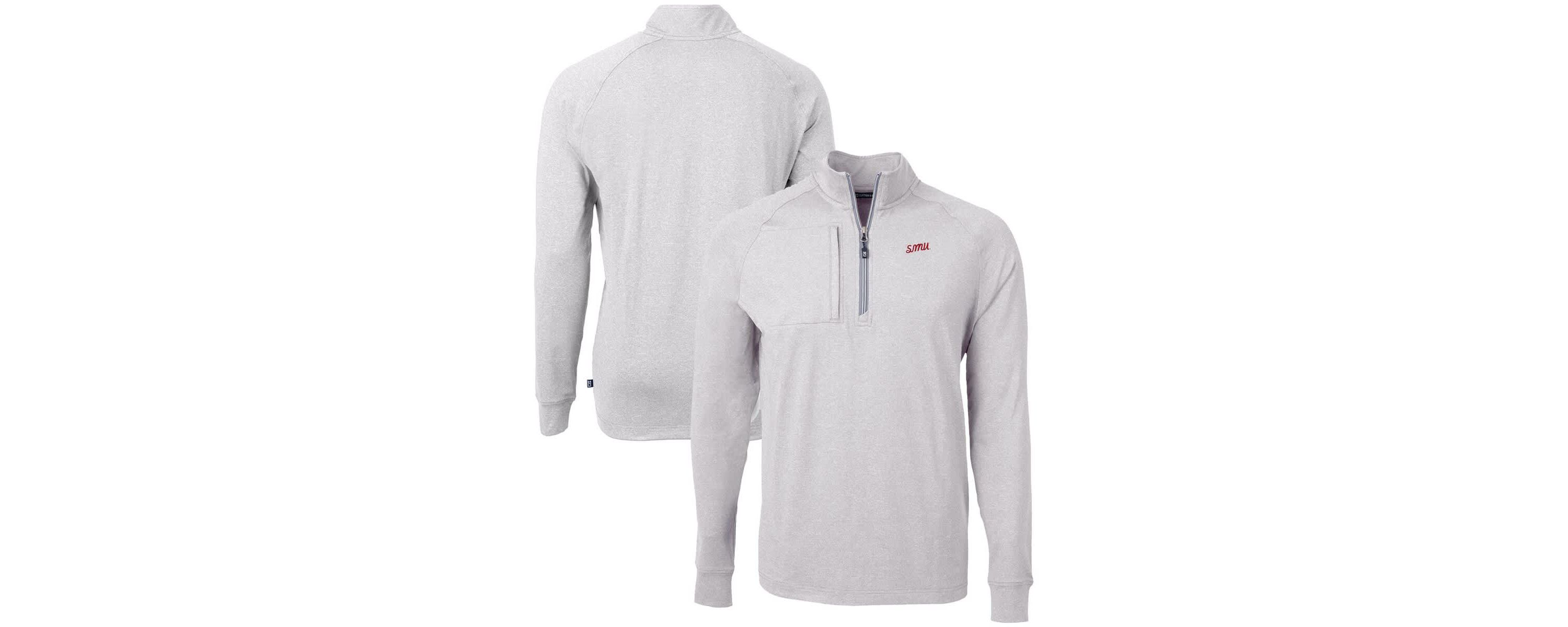 NCAA SMU Mustangs Vault Adapt Eco Knit ed Recycled Raglan Quarter-Zip Top