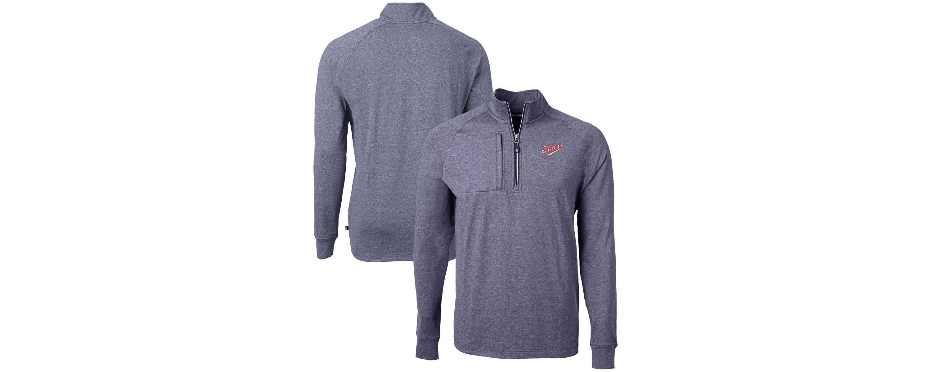 NCAA Dayton Flyers Vault Adapt Eco Knit ed Recycled Raglan Quarter-Zip Top