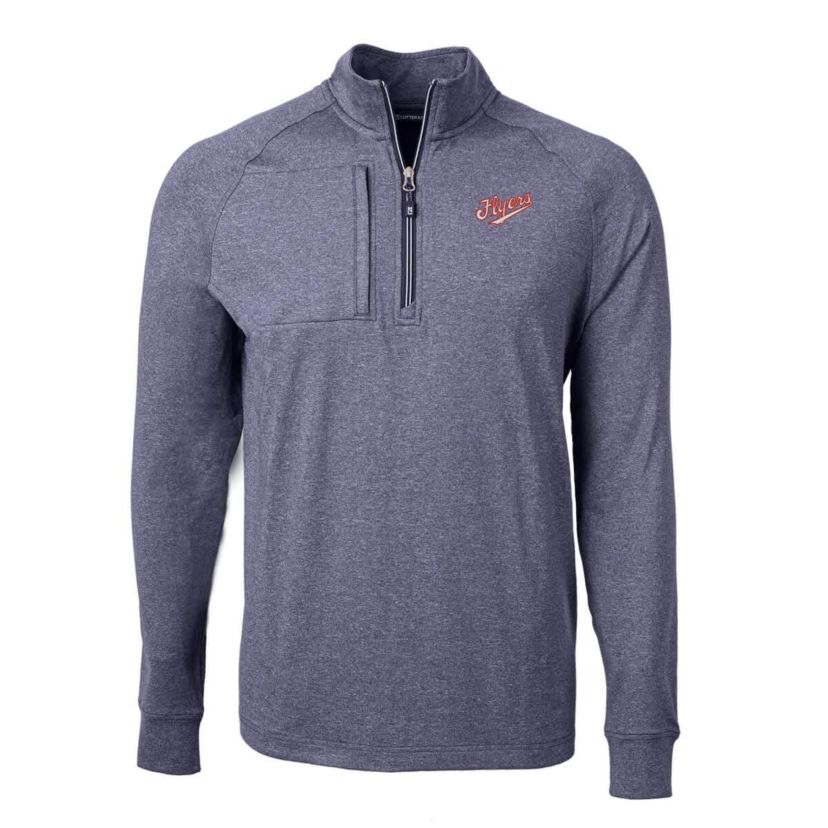 NCAA Dayton Flyers Vault Adapt Eco Knit ed Recycled Raglan Quarter-Zip Top