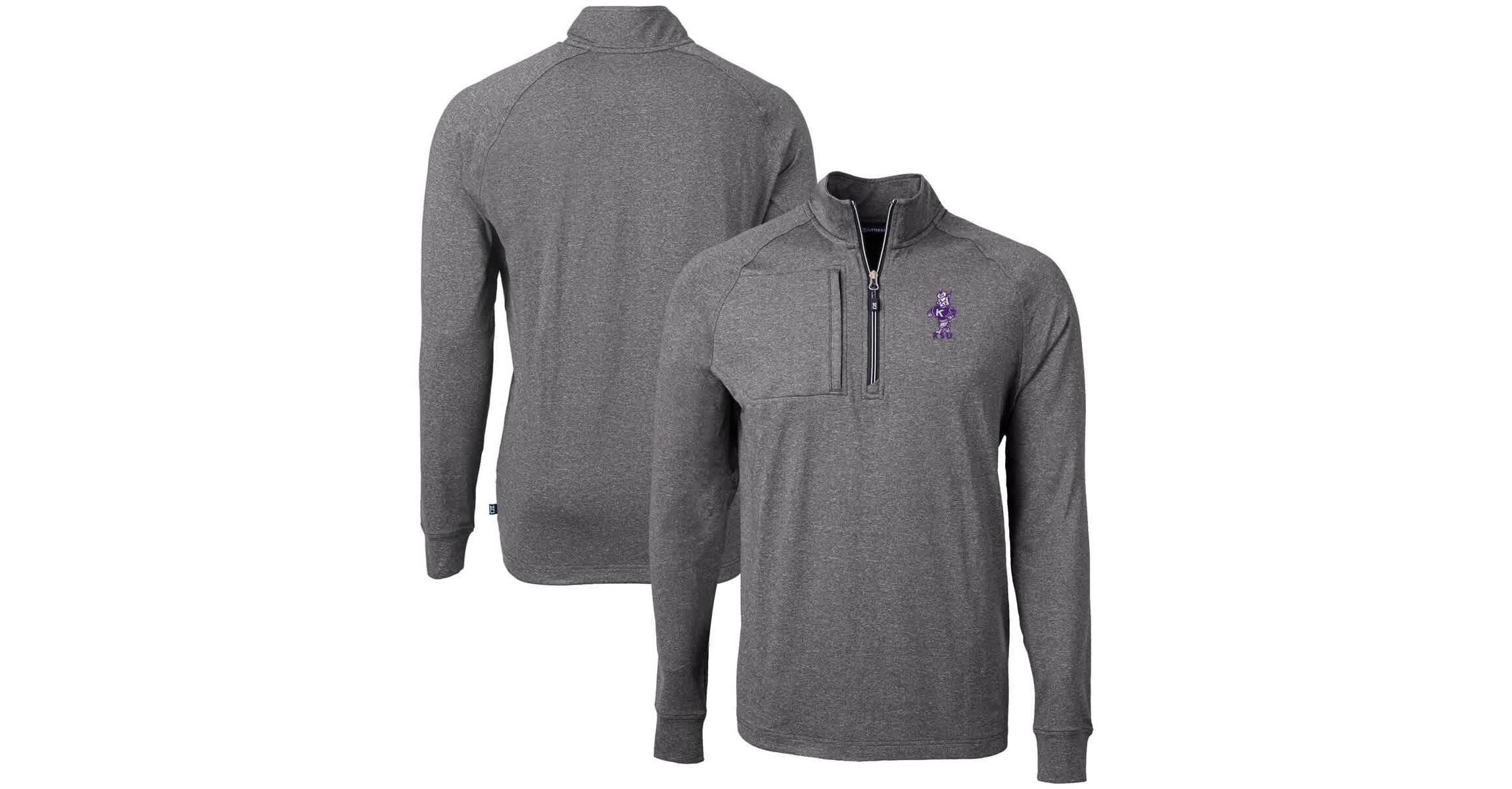 NCAA Kansas State Wildcats Vault Adapt Eco Knit ed Recycled Raglan Quarter-Zip Top