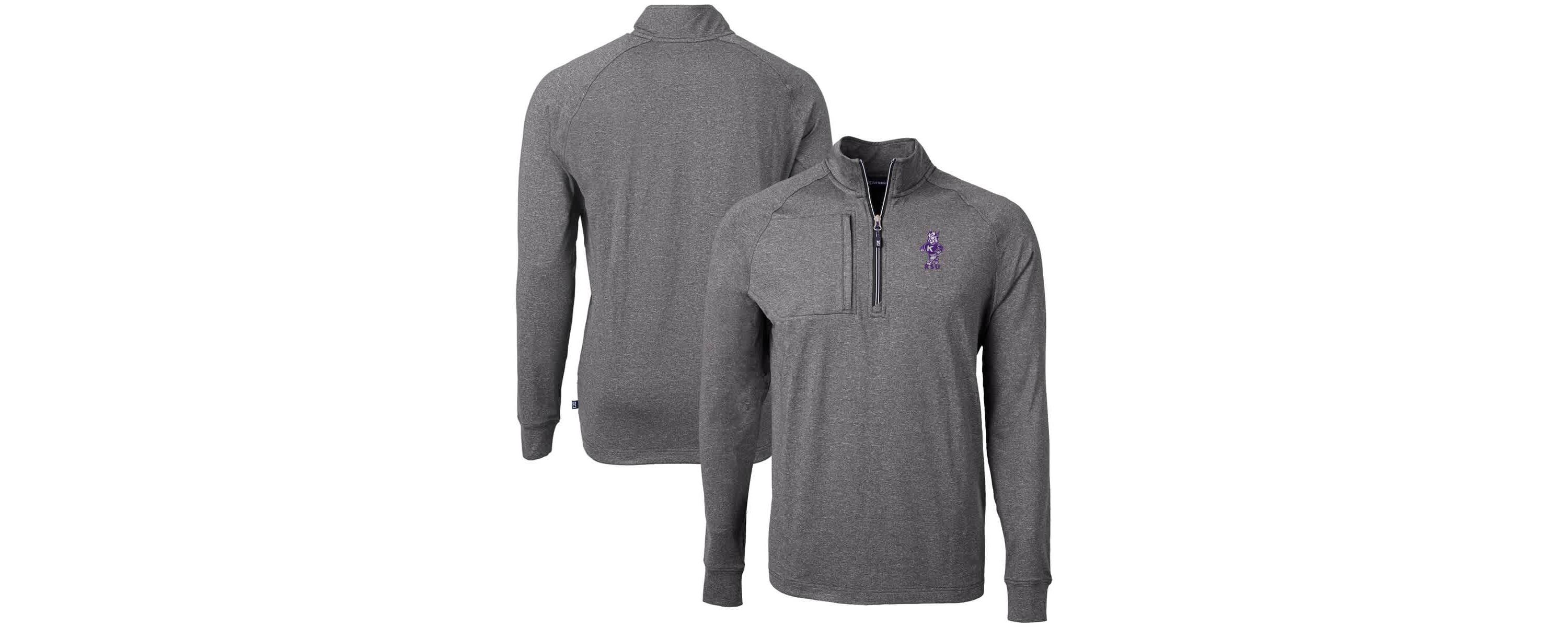 NCAA Kansas State Wildcats Vault Adapt Eco Knit ed Recycled Raglan Quarter-Zip Top