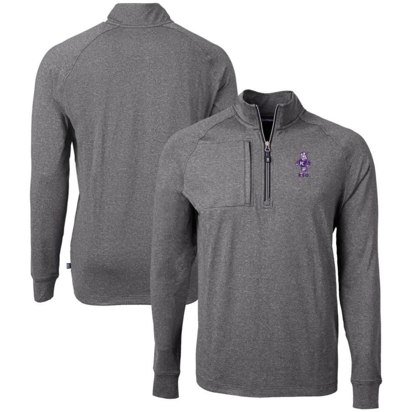 NCAA Kansas State Wildcats Vault Adapt Eco Knit ed Recycled Raglan Quarter-Zip Top
