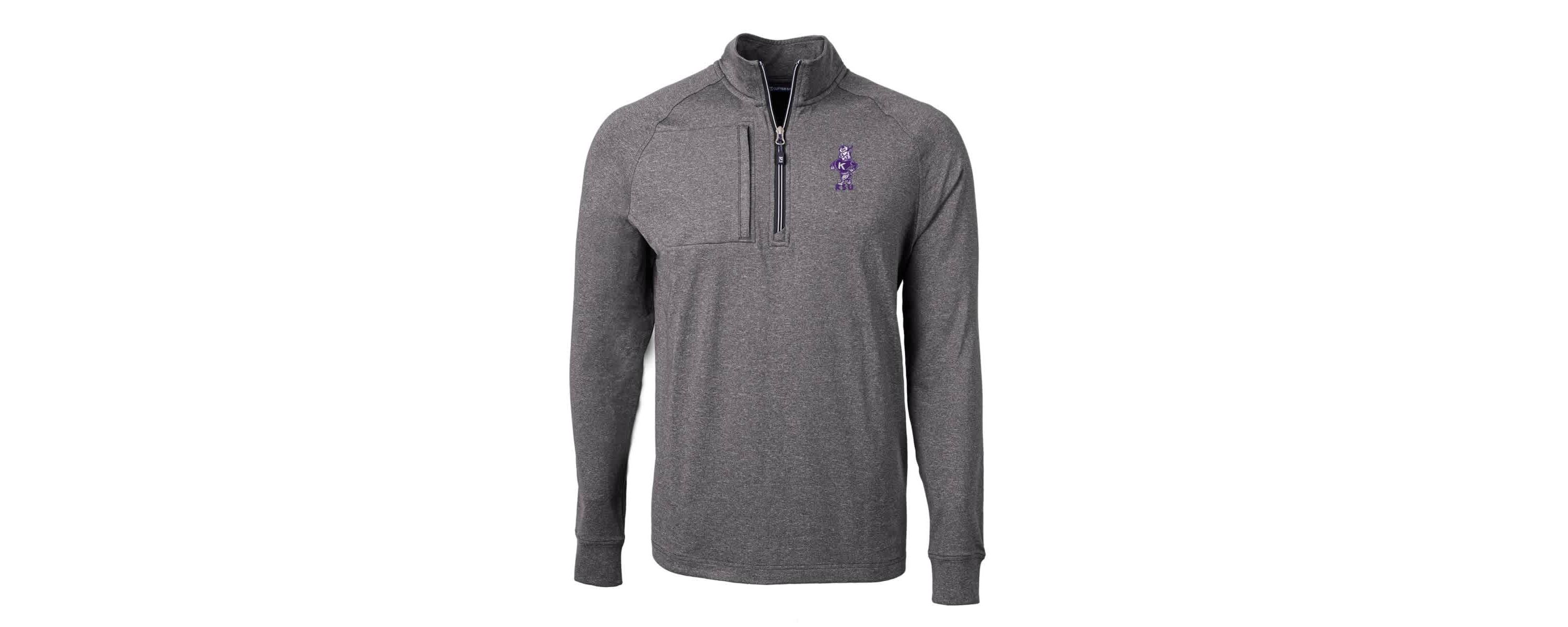 NCAA Kansas State Wildcats Vault Adapt Eco Knit ed Recycled Raglan Quarter-Zip Top