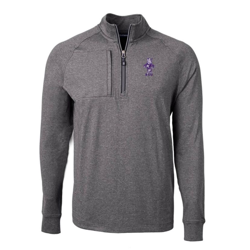 NCAA Kansas State Wildcats Vault Adapt Eco Knit ed Recycled Raglan Quarter-Zip Top