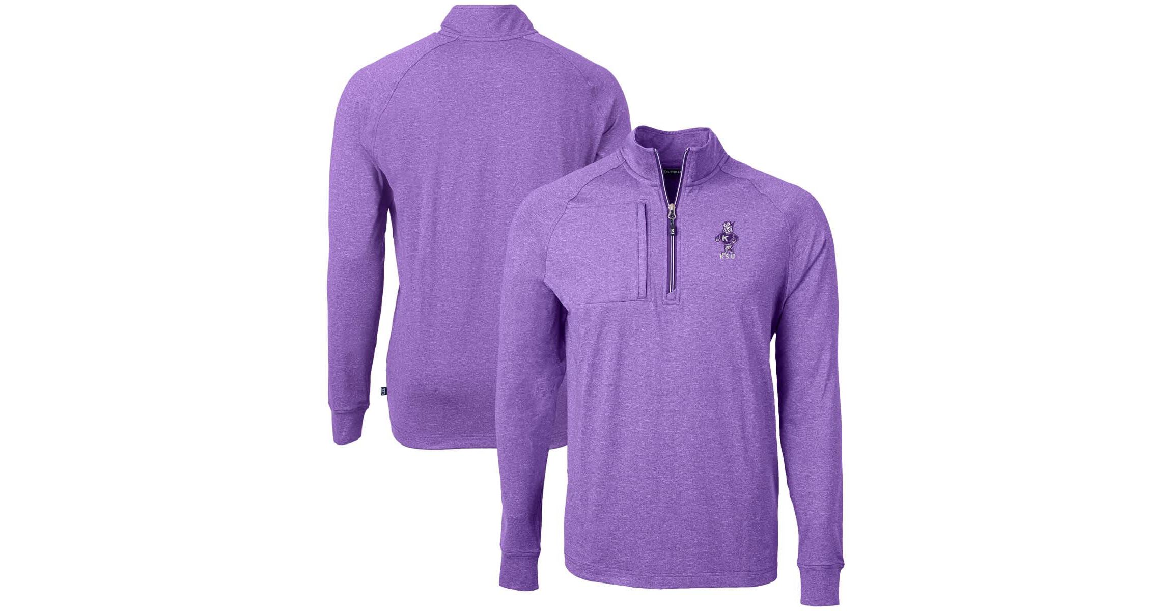 NCAA Kansas State Wildcats Vault Adapt Eco Knit ed Recycled Raglan Quarter-Zip Top