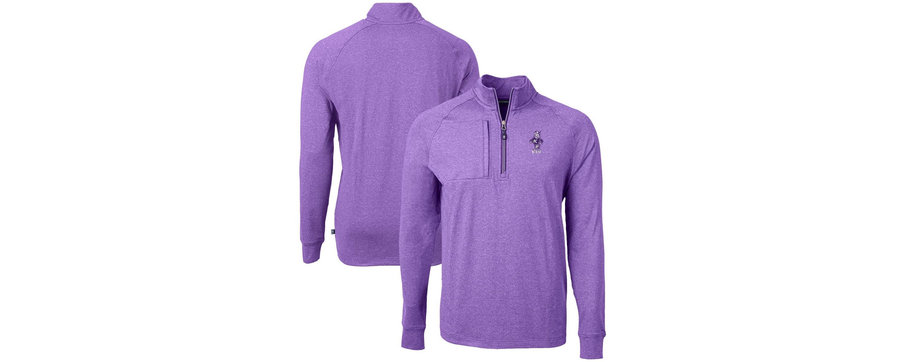 NCAA Kansas State Wildcats Vault Adapt Eco Knit ed Recycled Raglan Quarter-Zip Top