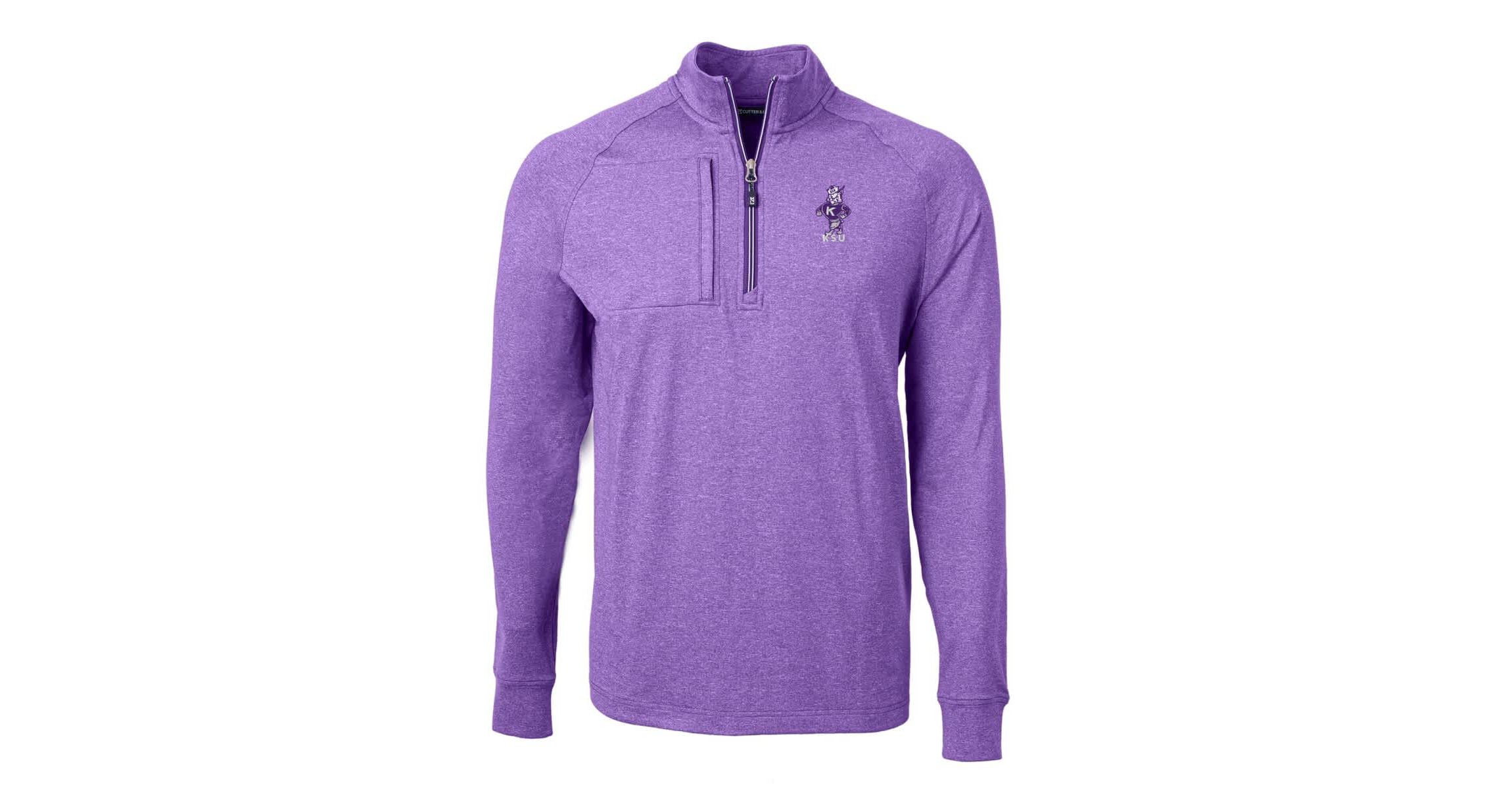 NCAA Kansas State Wildcats Vault Adapt Eco Knit ed Recycled Raglan Quarter-Zip Top