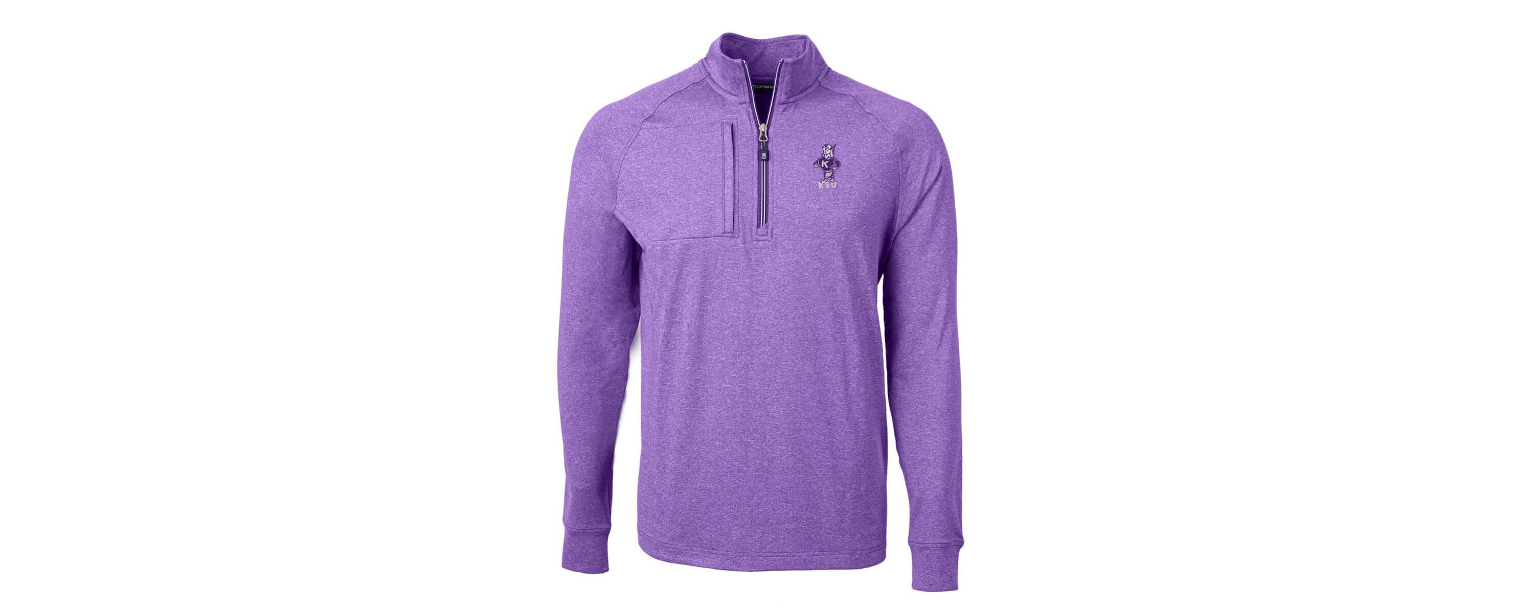NCAA Kansas State Wildcats Vault Adapt Eco Knit ed Recycled Raglan Quarter-Zip Top